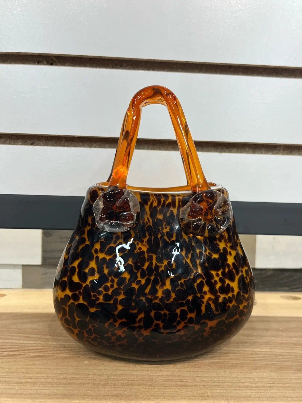 Vintage Murano style art glass purse